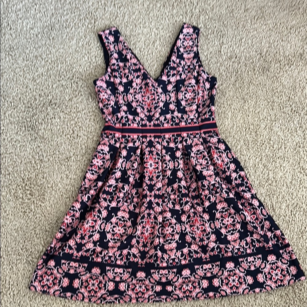Floral Pink and Blue Kids Dress